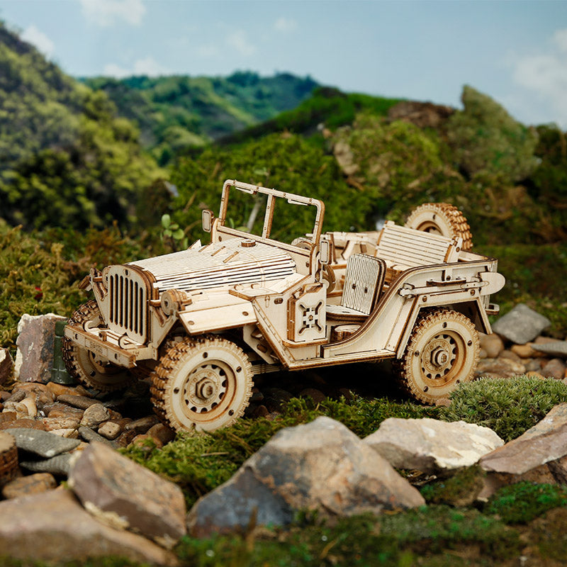 ROKR Army Jeep Modellbau 3D Holzpuzzle