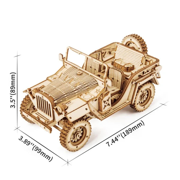 ROKR Army Jeep Modellbau 3D Holzpuzzle