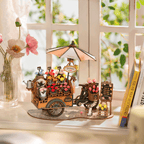 Rolife Blumenwagen 3D Holzpuzzle