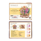 Rowood Holz Blühendes Buch DIY Blumenstrauß 3D Puzzle