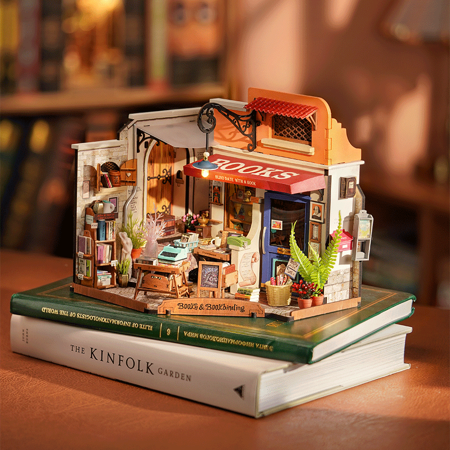 Rolife Eck-Buchhandlung DIY Miniaturhaus