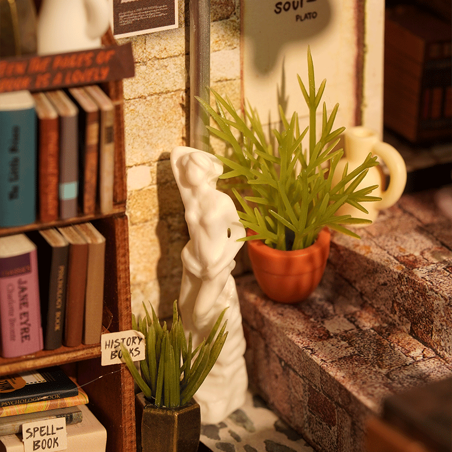 Rolife Eck-Buchhandlung DIY Miniaturhaus