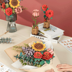 Rowood DIY Blumenstrauß aus Holz 3D-Holzpuzzle