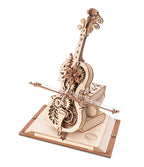 ROKR Magic Cello Mechanische Spieluhr 3D-Holzpuzzle