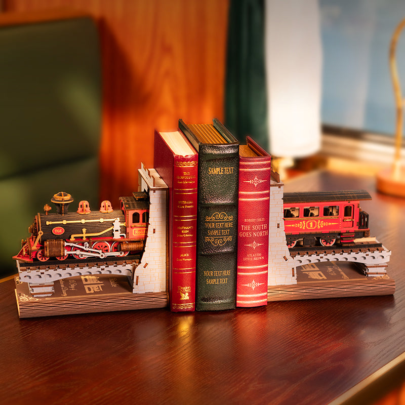 Rolife Century Train DIY Bücherstütze