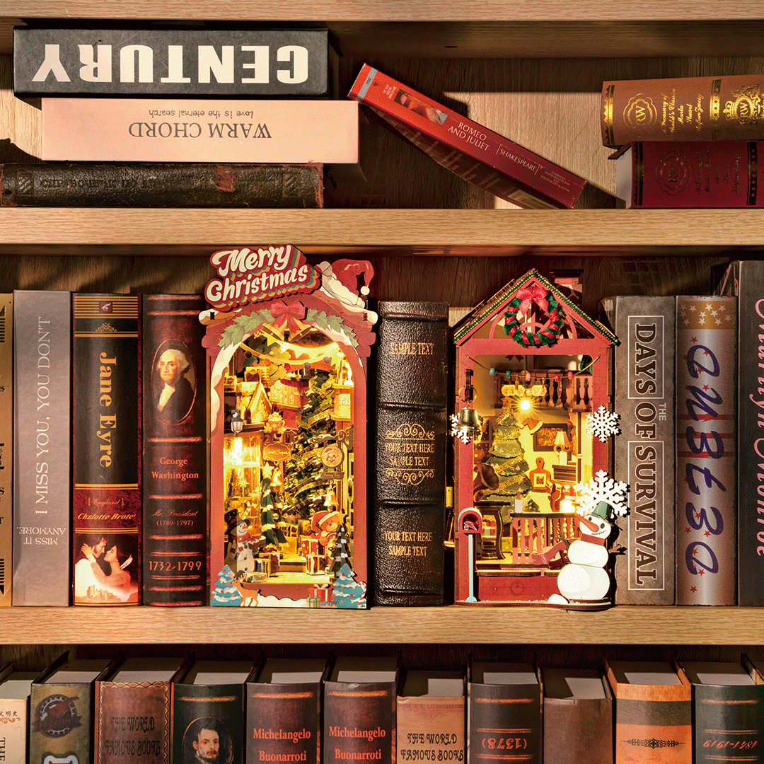 Rolife Weihnachts-Straße DIY Book Nook