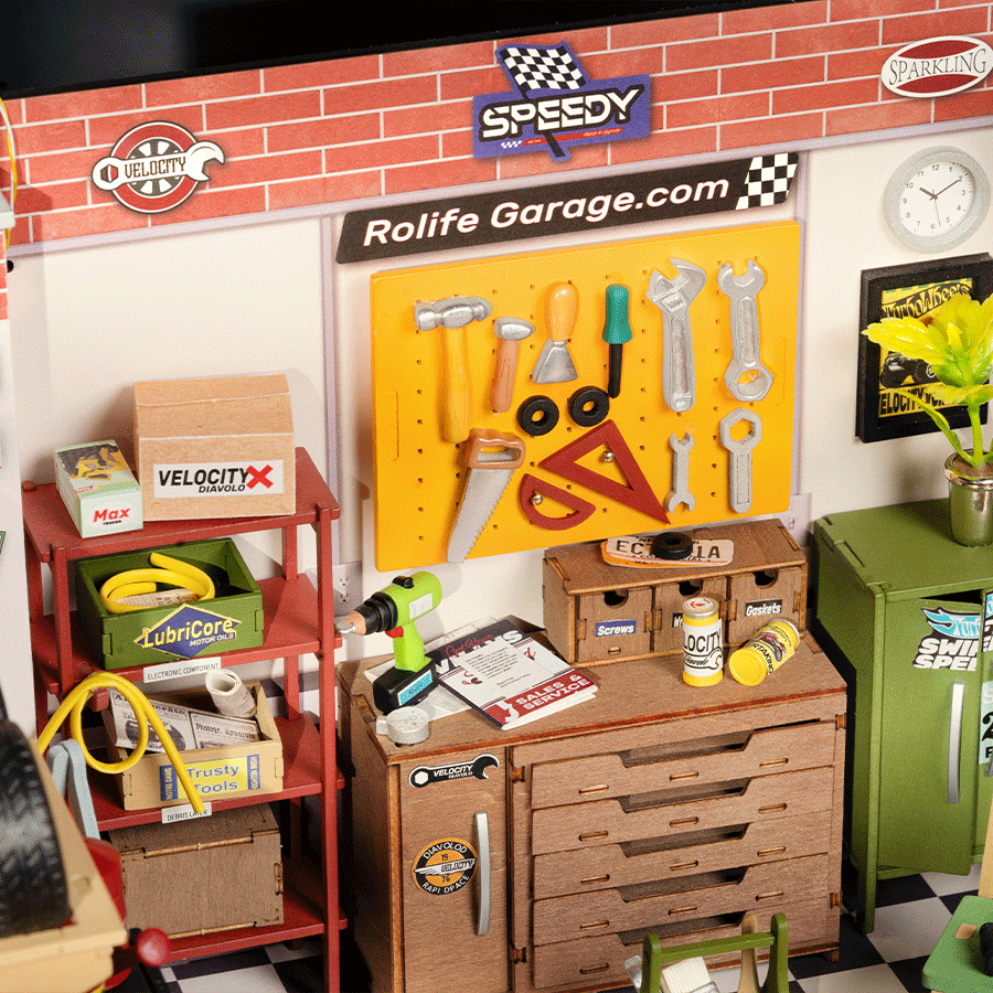Rolife Garage Werkstatt DIY Miniaturhaus