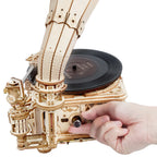 ROKR Klassisches Grammophon 3D Holzpuzzle (Elektrische Version)