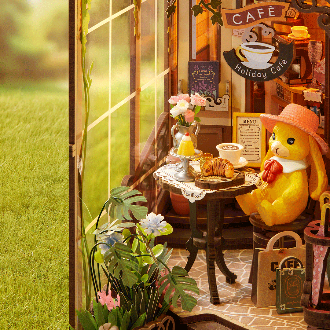 Rolife Holiday Cafe DIY Bücherregal-Einsatz