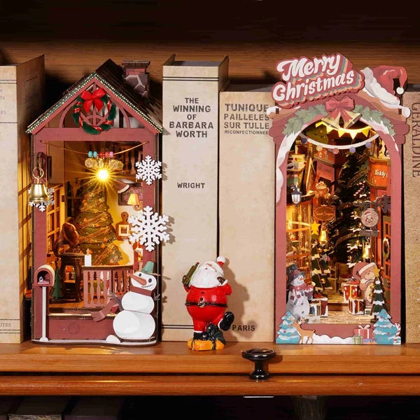 Rolife Weihnachtliches Indoor-Szenen Book Nook