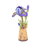 Rowood Holzblume 3D Holzpuzzle Violette Iris