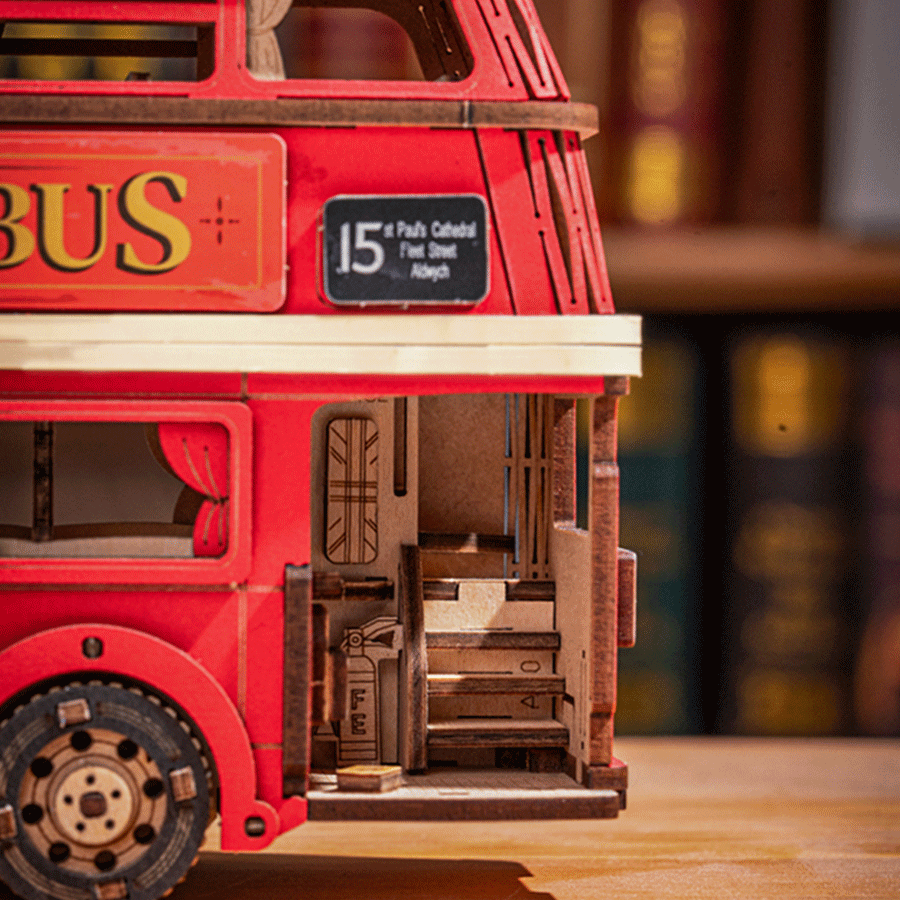 Rolife London Doppeldeckerbus 3D Holzpuzzle