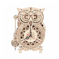 ROKR Eulen-Uhr Mechanisches 3D-Holzpuzzle