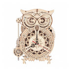 ROKR Eulen-Uhr Mechanisches 3D-Holzpuzzle