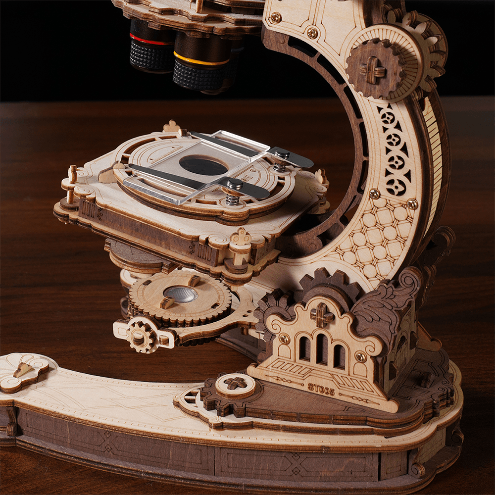 ROKR Mikroskop Mechanisches 3D-Holzpuzzle