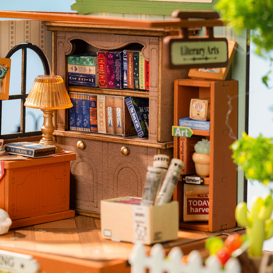 Rolife The Muse Buchhandlung DIY Miniaturhaus
