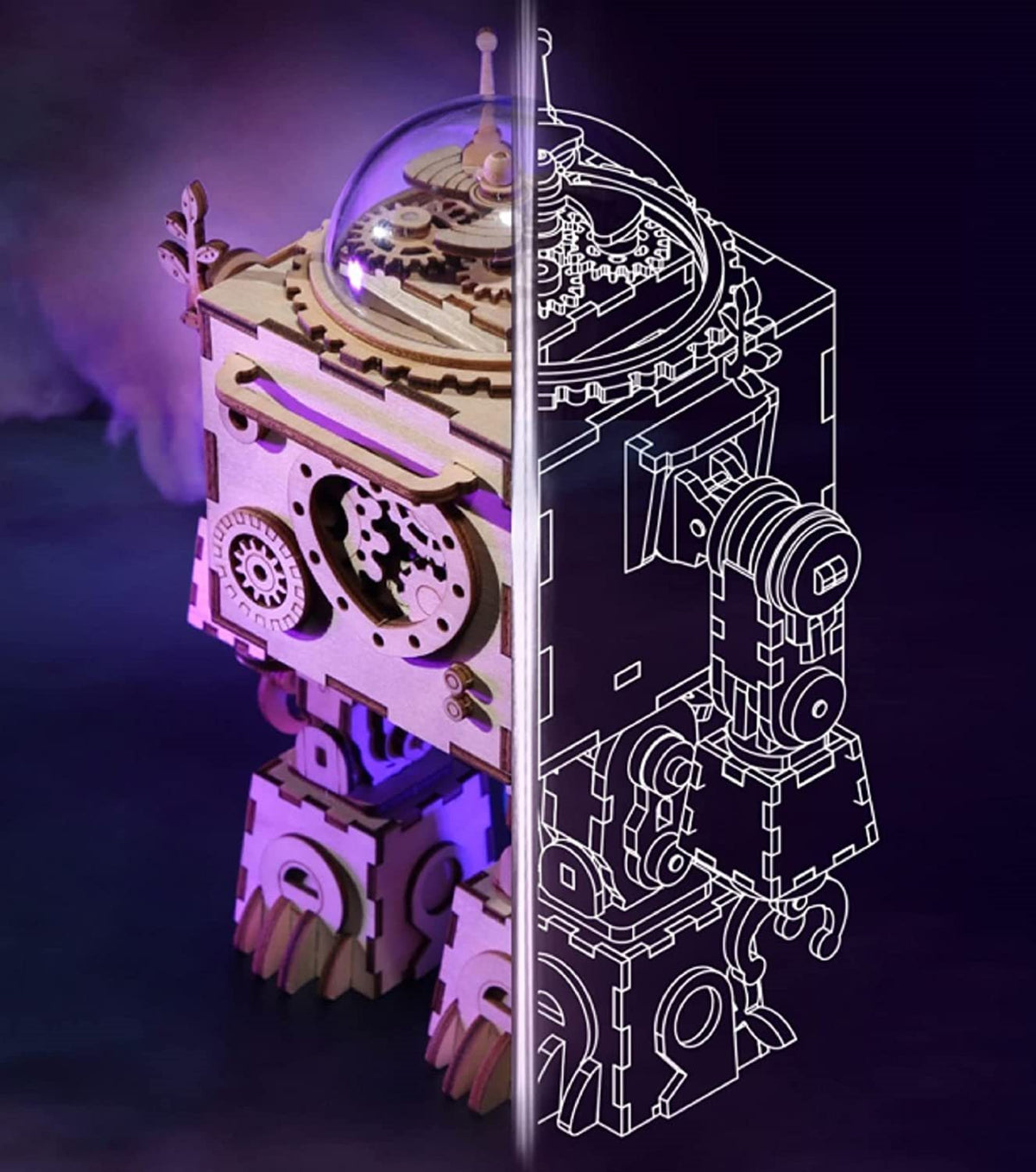 ROKR Roboter Orpheus 3D Holzpuzzle