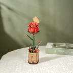 Rowood Holzblume 3D Holzpuzzle Rote Rose