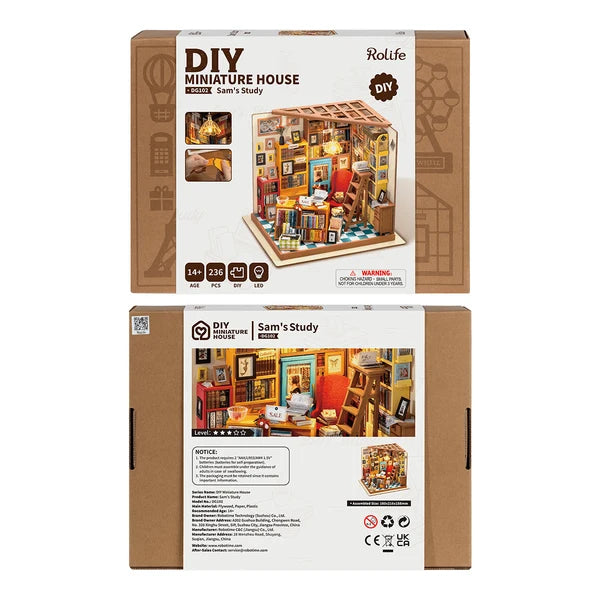 Rolife Sam's Studierzimmer-Bibliothek DIY Miniaturhaus