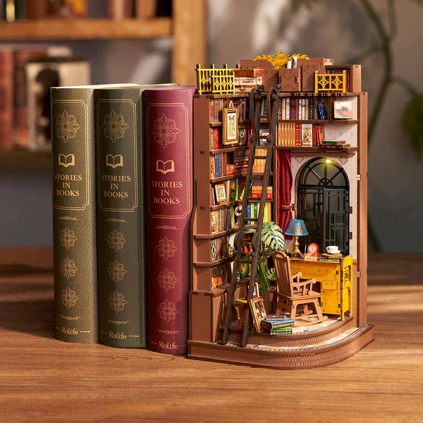 Rolife Silent Corner Study DIY-Bücherregal-Einsatz