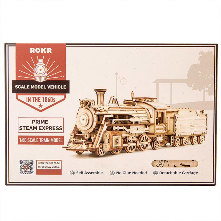 ROKR Prime Dampf-Expresszug 3D Holzpuzzle