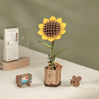 Rowood Wooden Flower 3D Puzzle Sonnenblume