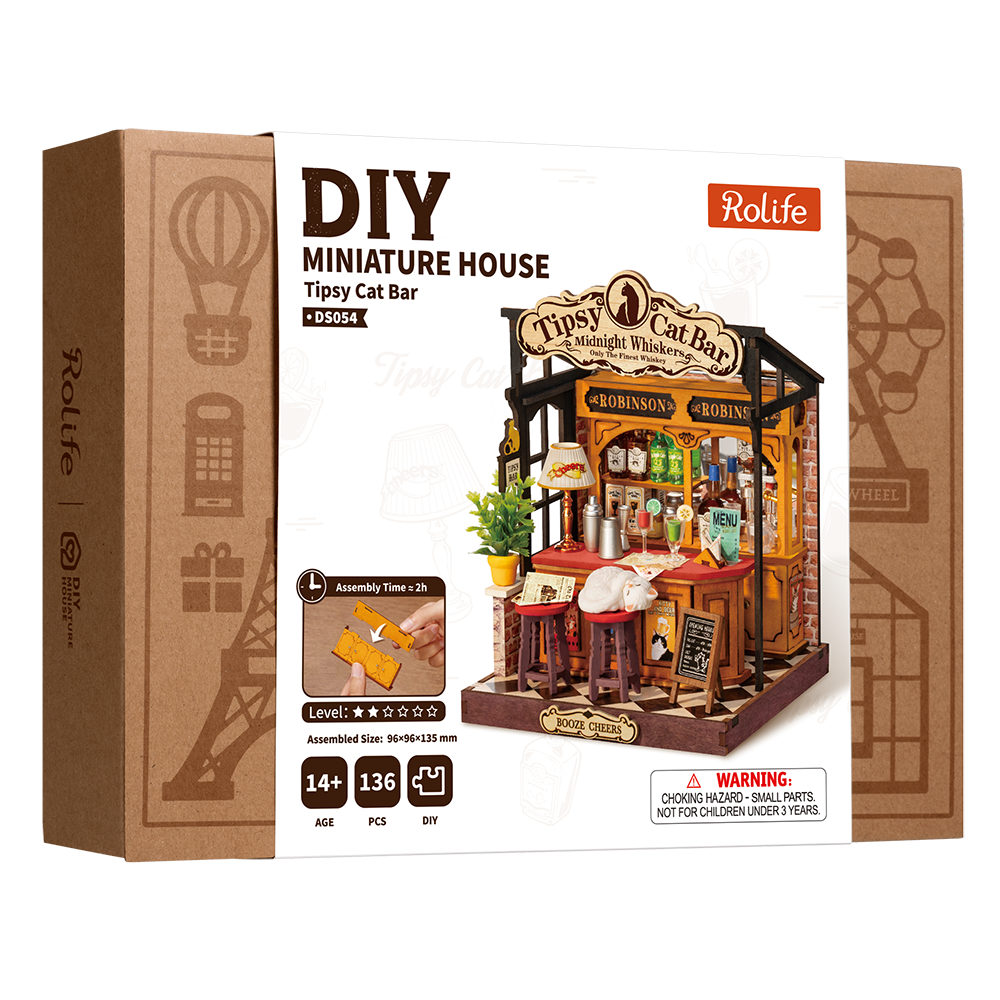 Rolife Tipsy Cat Bar DIY Miniaturhaus