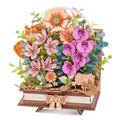 Rowood Holz Blühendes Buch DIY Blumenstrauß 3D Puzzle