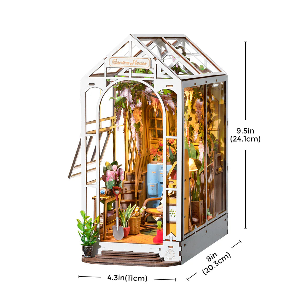Gartenhaus DIY Bücherregal-Einsatz